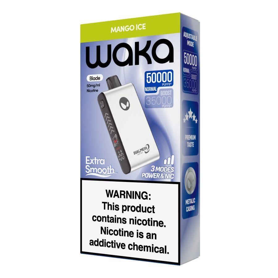 Waka Blade 50000 Puffs – Rechargeable Mesh Coil Disposable Vape Pod Kit - 50mg - We Vape