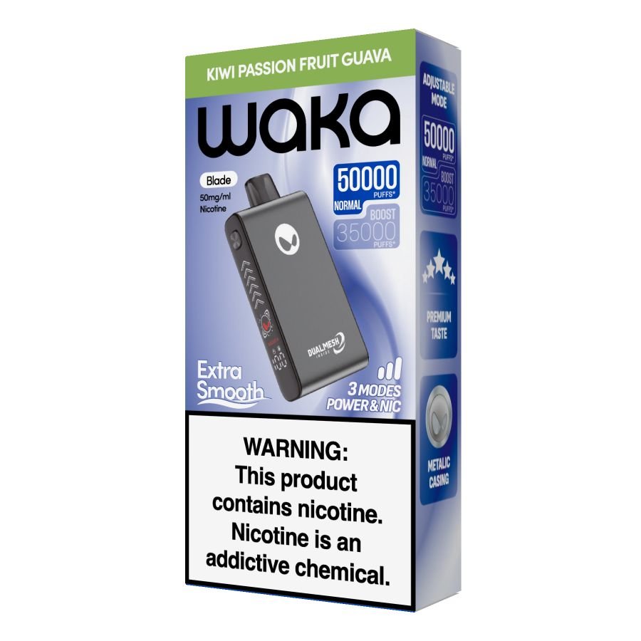 Waka Blade 50000 Puffs – Rechargeable Mesh Coil Disposable Vape Pod Kit - 50mg - We Vape