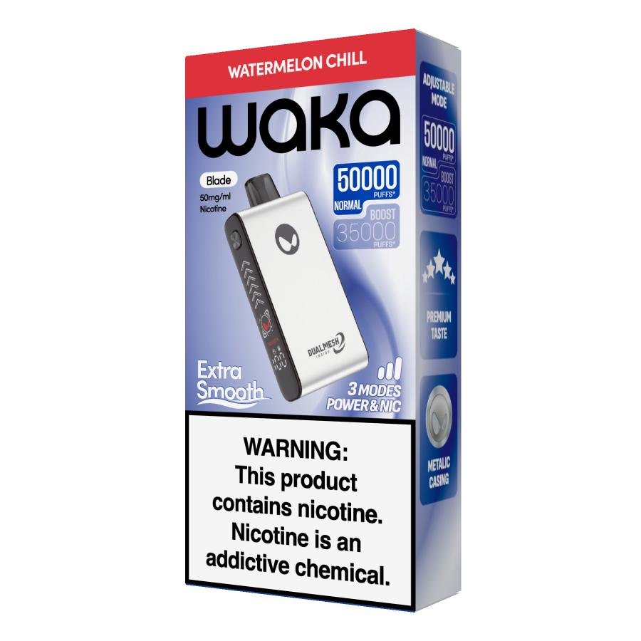 Waka Blade 50000 Puffs – Rechargeable Mesh Coil Disposable Vape Pod Kit - 50mg - We Vape