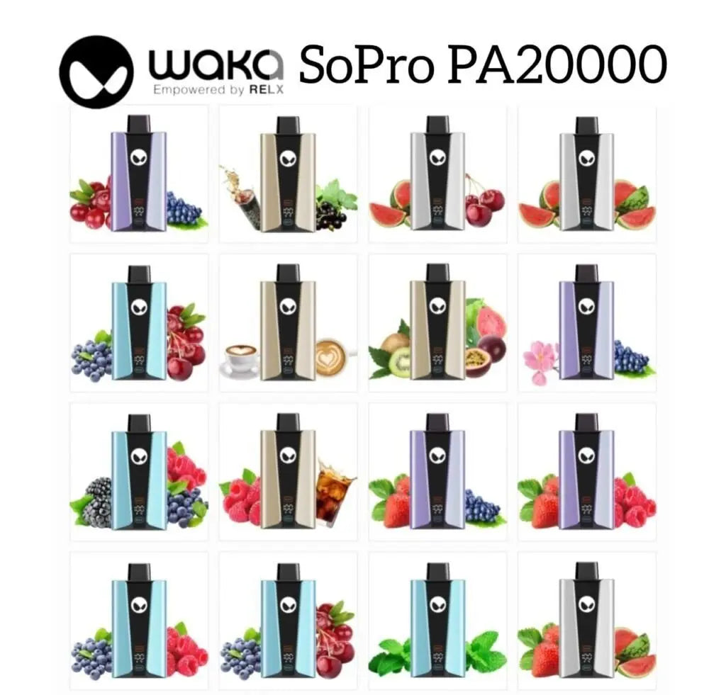 WAKA SoPro 20000 Disposable Vape Pod – Dual Mode, 20000 Puffs, - We Vape