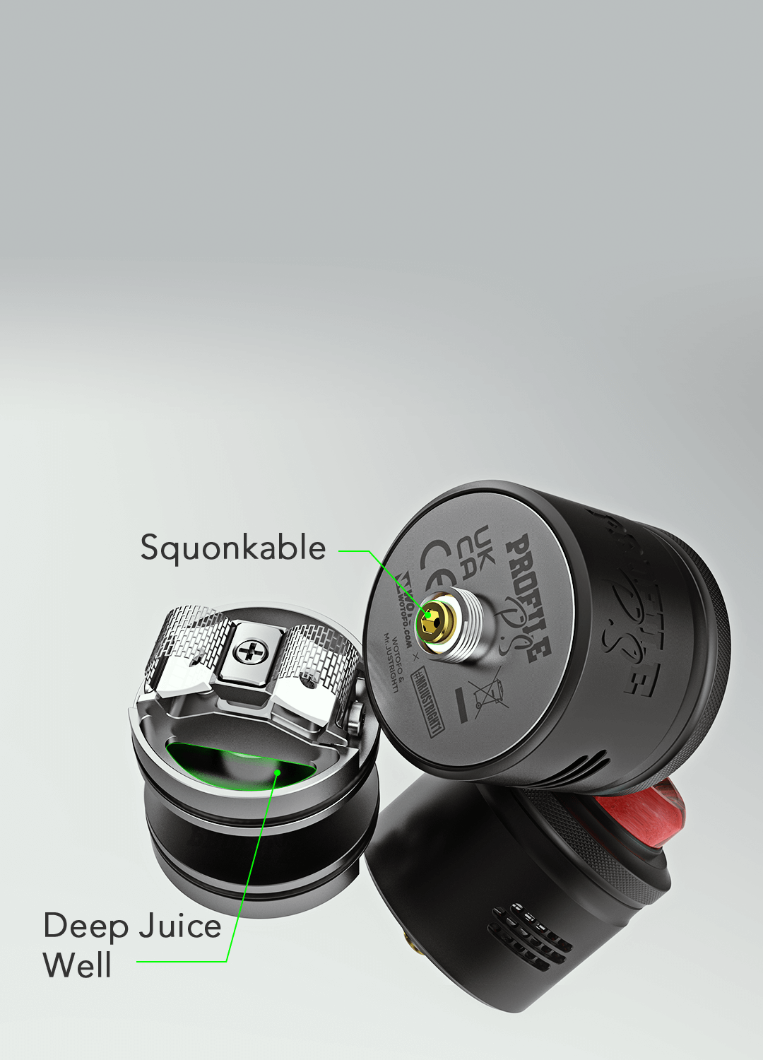 Wotofo Profile RDA – Mesh Rebuildable Dripping Atomizer for Superior Flavor & Cloud Performance - We Vape