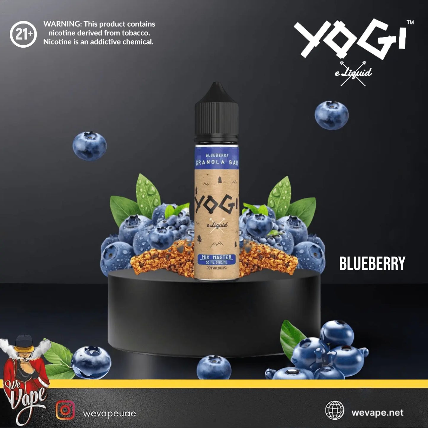 Yogi E - Liquid – Blueberry Granola Bar 60ML (3MG) - We Vape