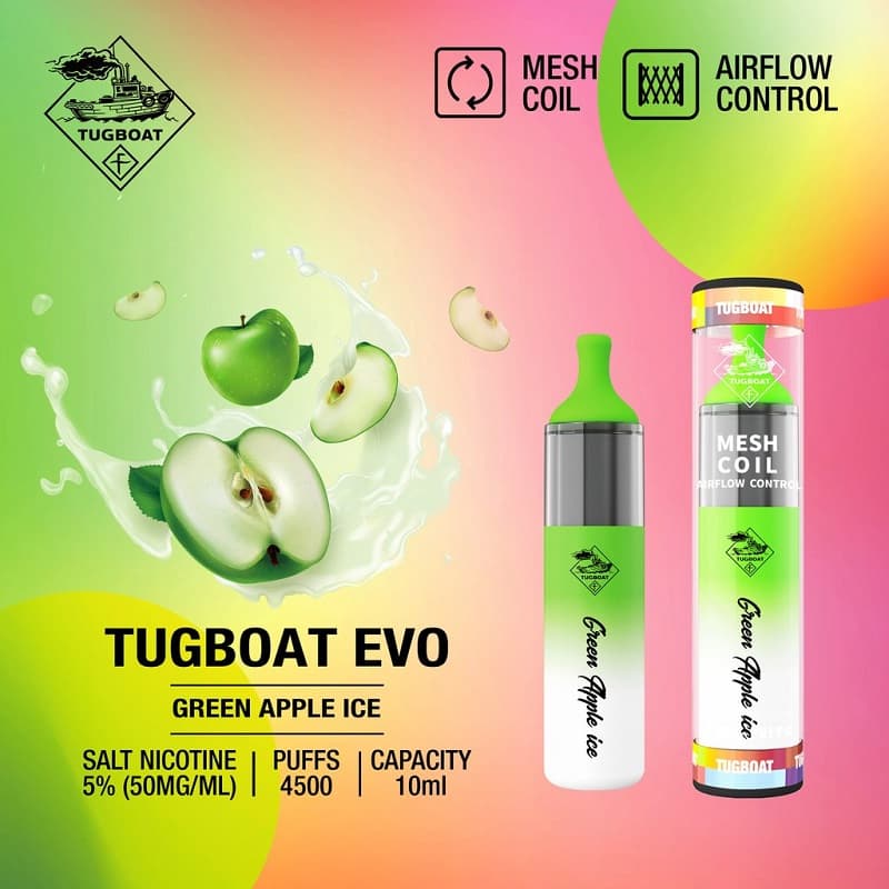 Tugboat EVO 4500 Puffs Disposable Vape – Long - Lasting Rechargeable Pod - We Vape