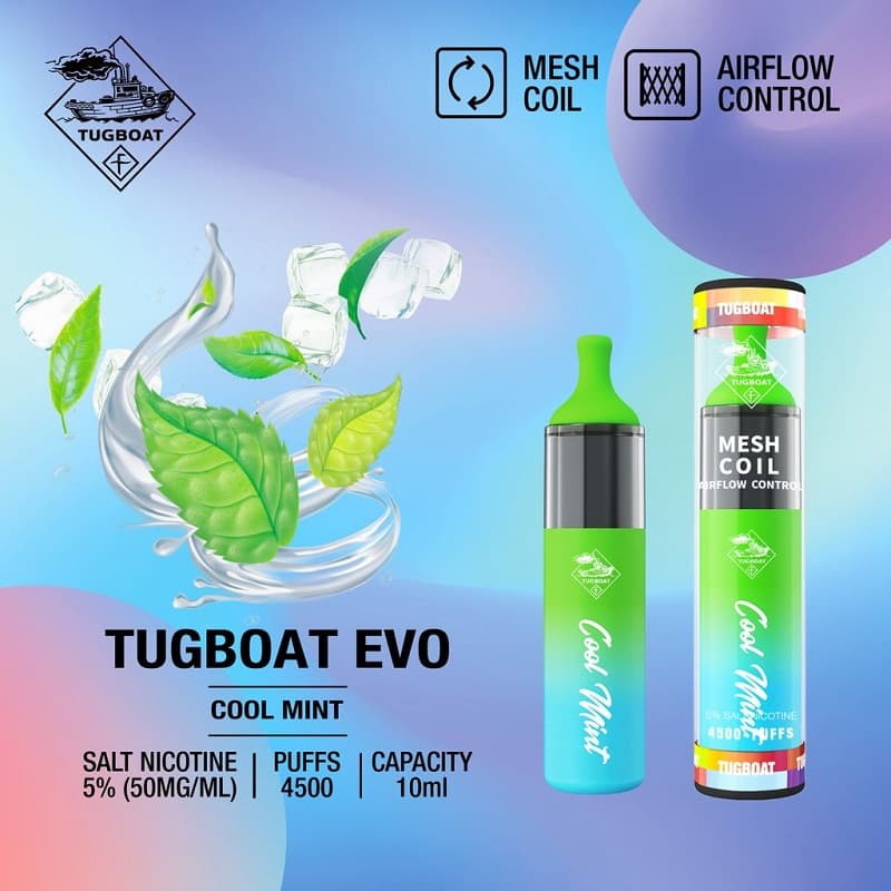 Tugboat EVO 4500 Puffs Disposable Vape – Long - Lasting Rechargeable Pod - We Vape