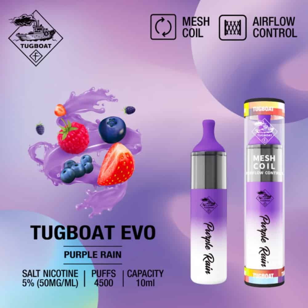 Tugboat EVO 4500 Puffs Disposable Vape – Long - Lasting Rechargeable Pod - We Vape