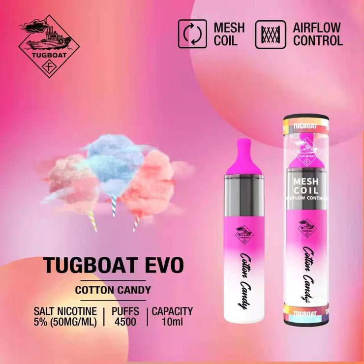 Tugboat EVO 4500 Puffs Disposable Vape – Long - Lasting Rechargeable Pod - We Vape