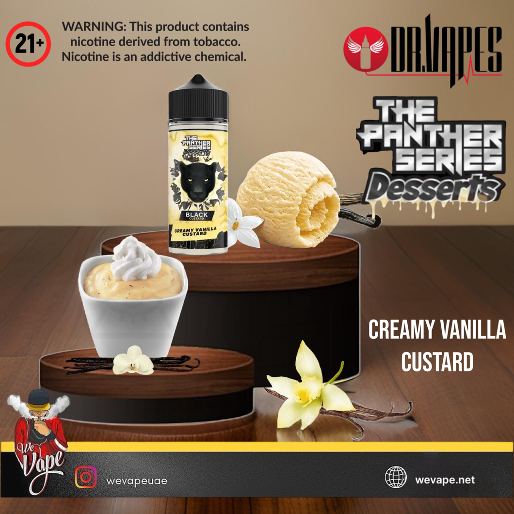 Panther Series - Creamy Vanilla Custard (By DR VAPES) 120ML 3MG