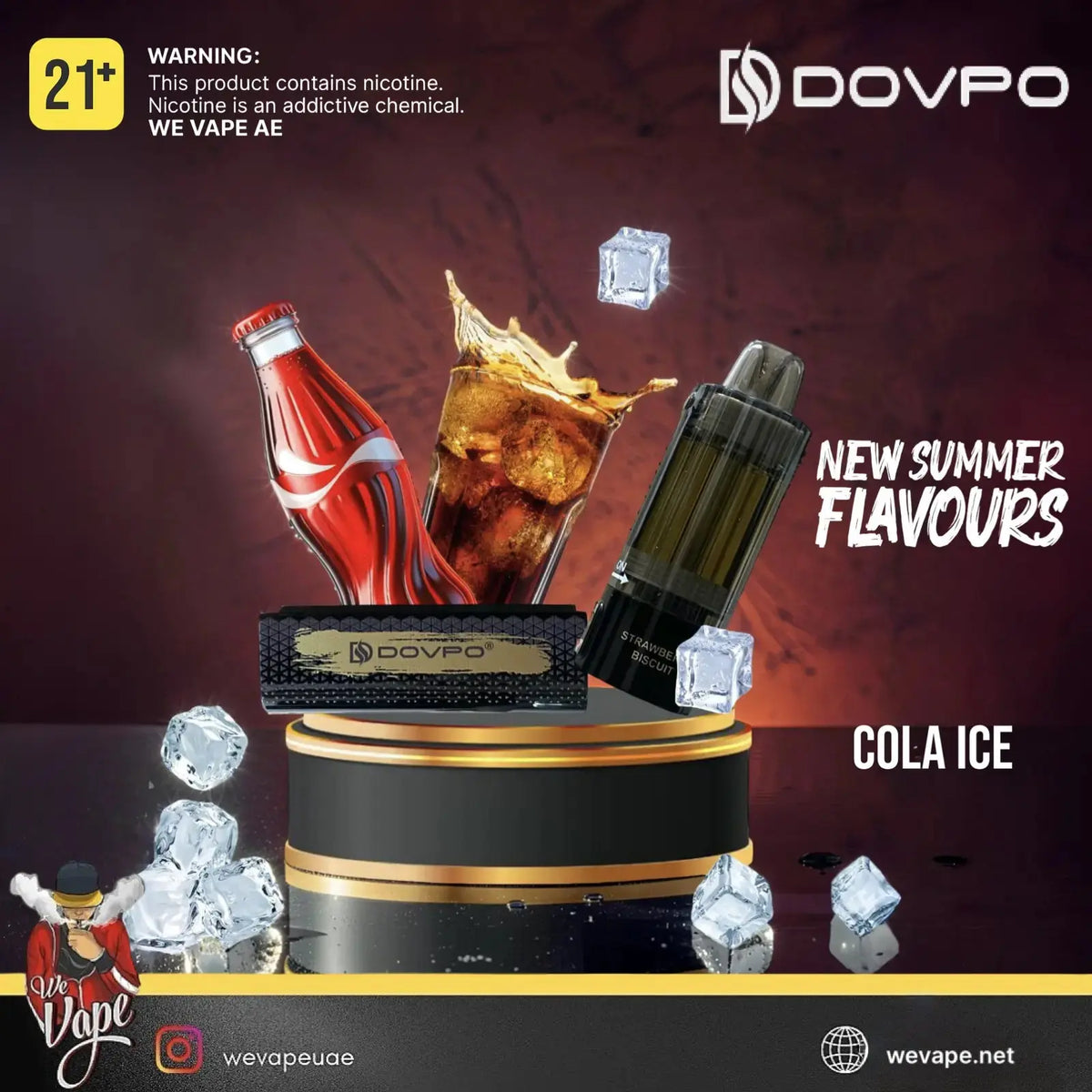 DOVPO KIT 30K Cola Ice disposable vape with visible pod