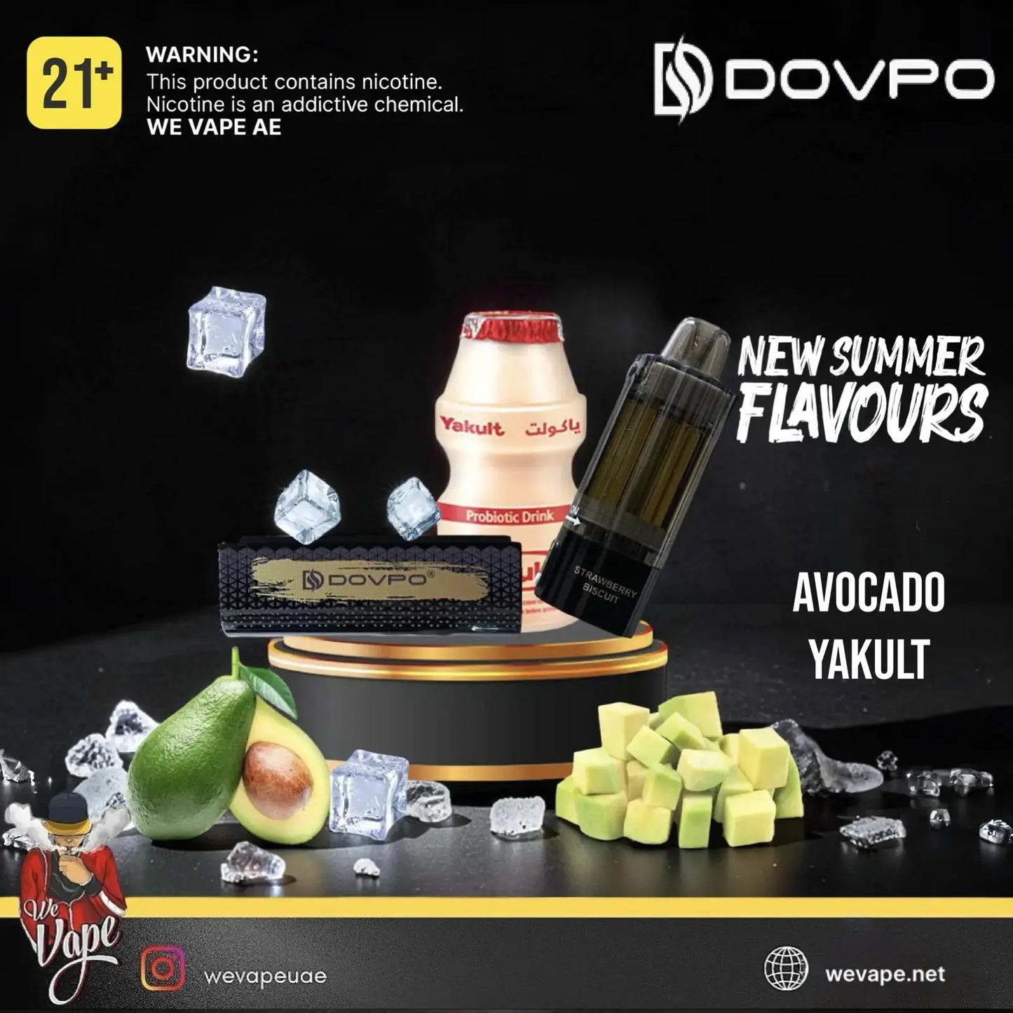 DOVPO KIT 30K Avocado Yakult disposable vape with rich Natural flavor and up to 30,000 puffs
