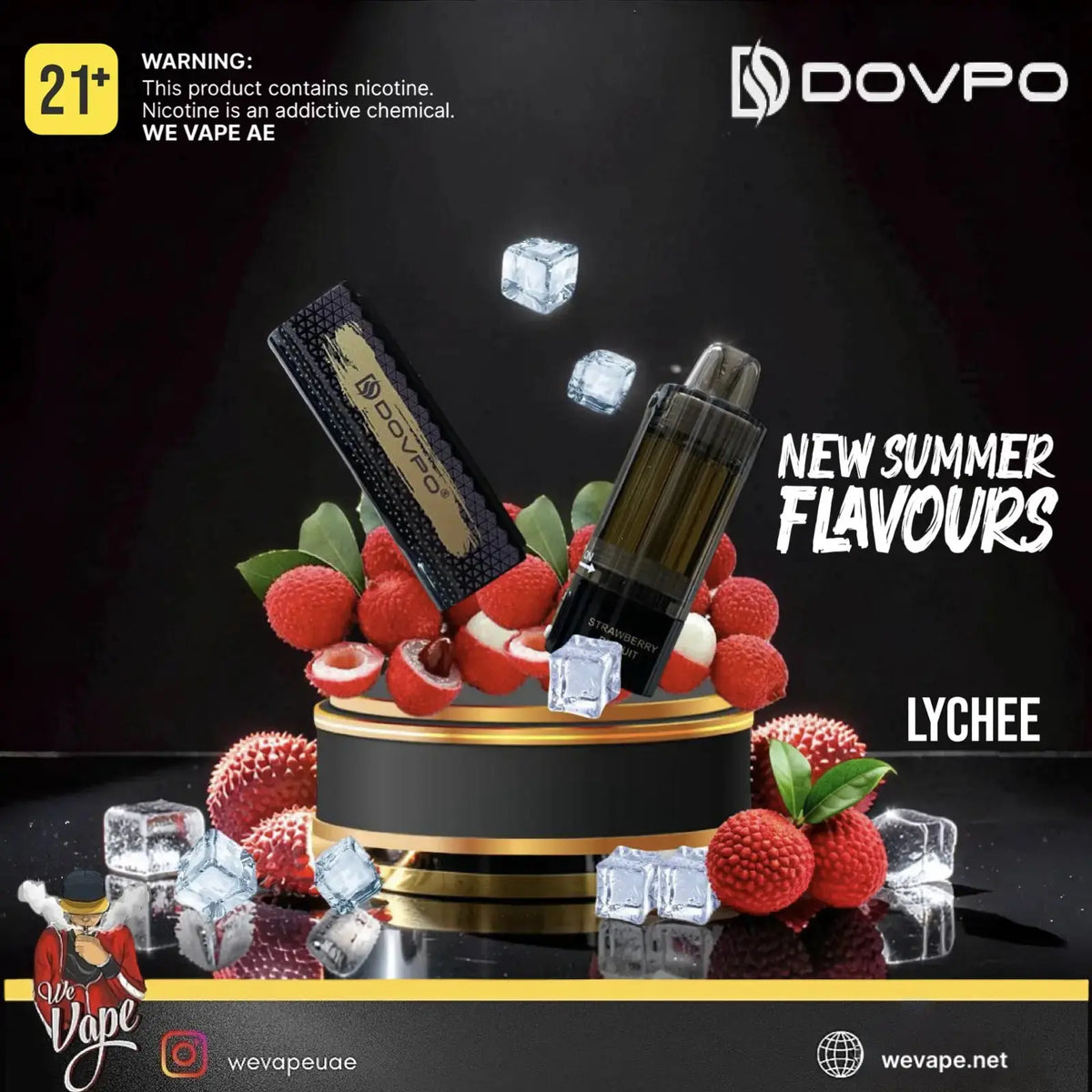 DOVPO KIT 30K Lychee disposable vape with long-lasting 30,000 puffs and smooth vapor