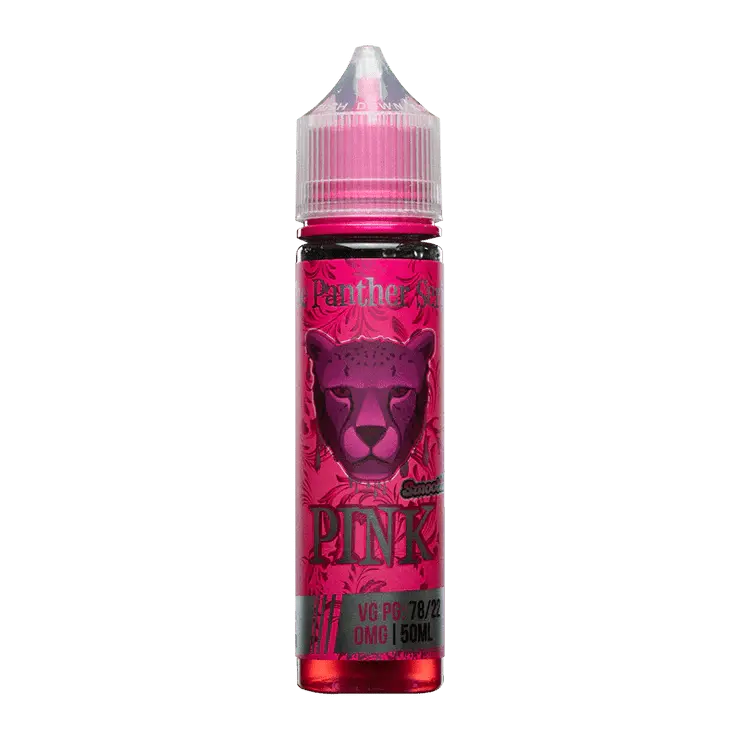 Pink Panther vape juice bottle on a transparent background