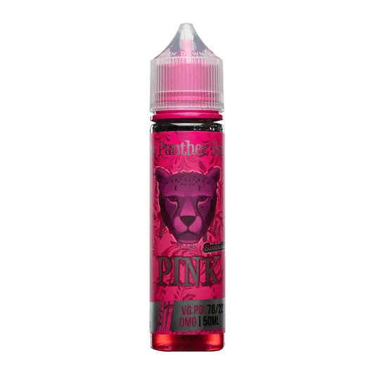 Pink Panther vape juice bottle on a transparent background