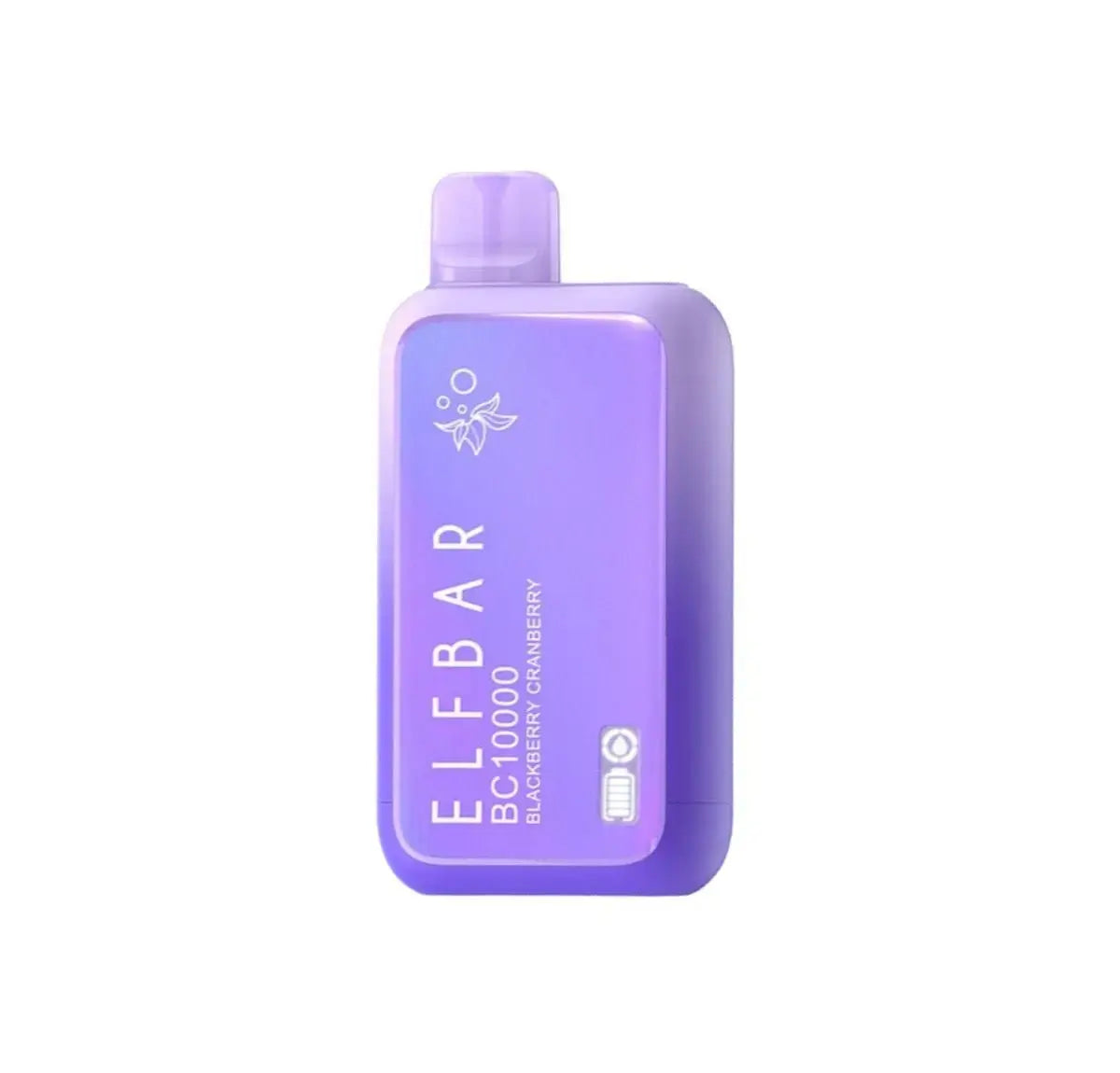 Purple vape device with 'ELF BAR' branding on a white background. ORDER NOW AND GET 20% OFF
