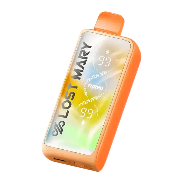 Lost Mary vape device with digital display on a transparent background. ORDER NOW AND GET FREE DELIVERY