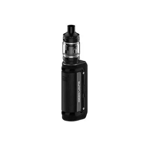 Black vape device with 'Geekvape' branding on a white background