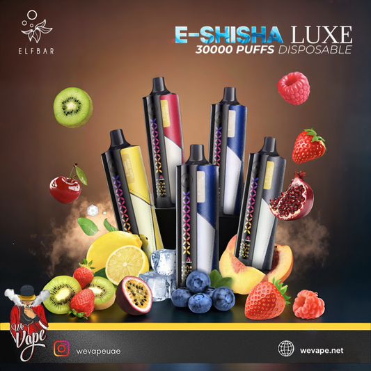 Elf Bar E‑Shisha Luxe 30,000 Puffs Disposable Vape Pod – premium rechargeable vape pen with ultra high capacity.
