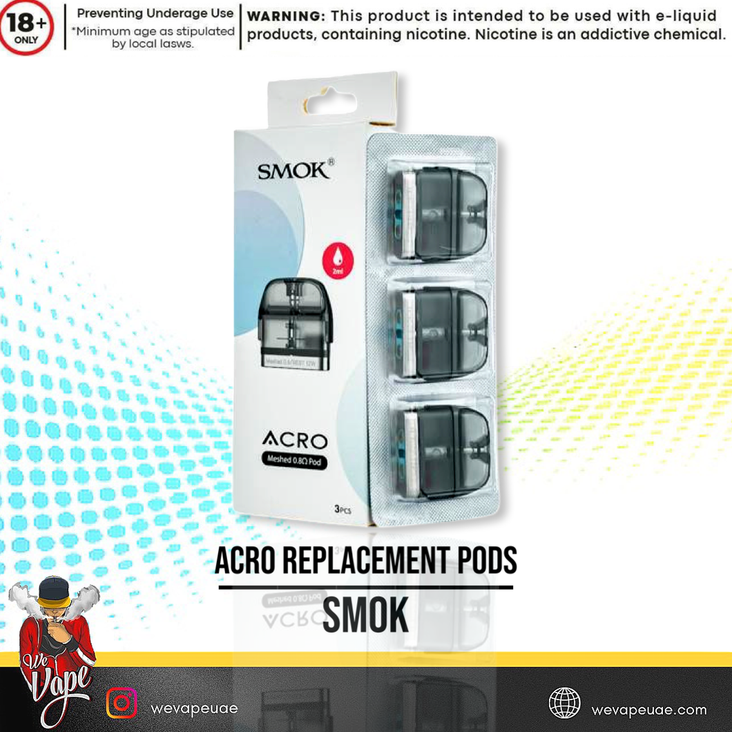 SMOK Acro Replacement Pods 3pcs ( ON SALE!!!)