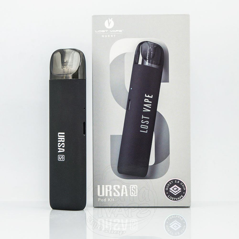 Lost Vape Ursa pod kit with packaging on a white background. ORDER NOW!