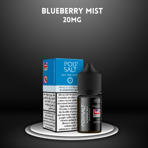 Blueberry Mist by PODSALT Saltnic - 20mg Nicotine Salt E-Liquid for a Refreshing Vaping Experience