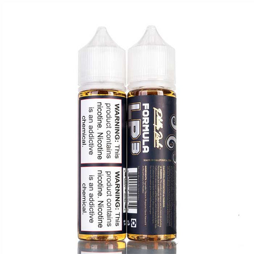 Philip Rocke Formula LP3 60ML e-liquid bottle - An exquisite blend of Virginia tobacco, custard, and caramelized brown sugar.