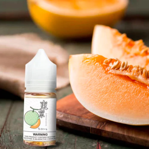 Iced Hami Melon by TOKYO Saltnic - A tantalizing blend of melon sweetness and icy freshness in every vape.