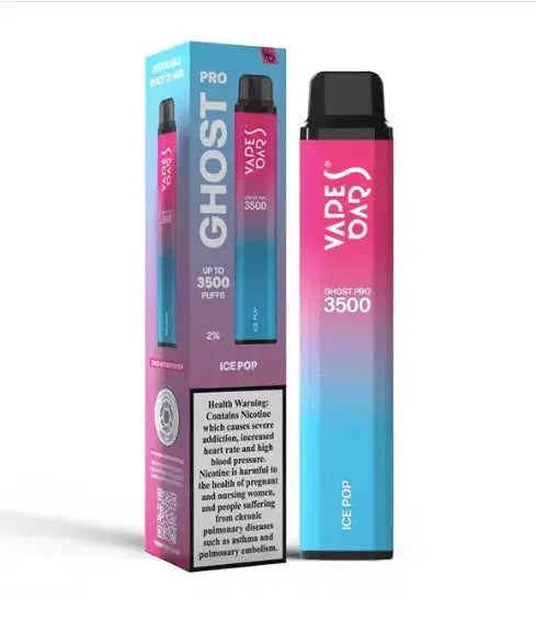 Vape device and packaging with 'Vape Bars' branding on a white background, Ice Pop Flavor. Order Now and get Free Delivery Promo!