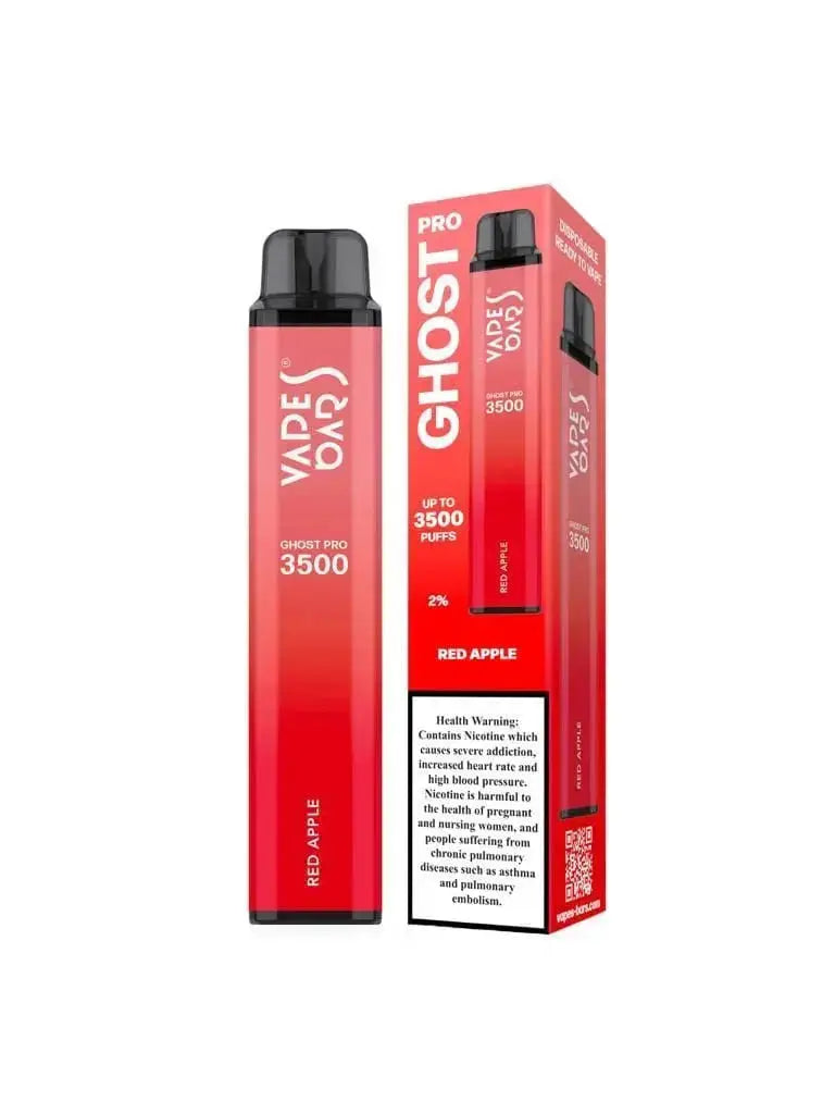 Red vape device and packaging with 'Vape bars' branding on a white background, Red Apple Flavor. ORDER NOW AND AVAIL OUR FREE DELIVERY PROMO!