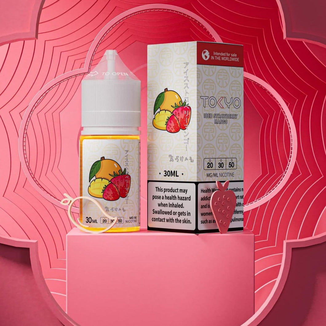 Iced Strawberry Mango TOKYO Saltnic E-Liquid Bottle