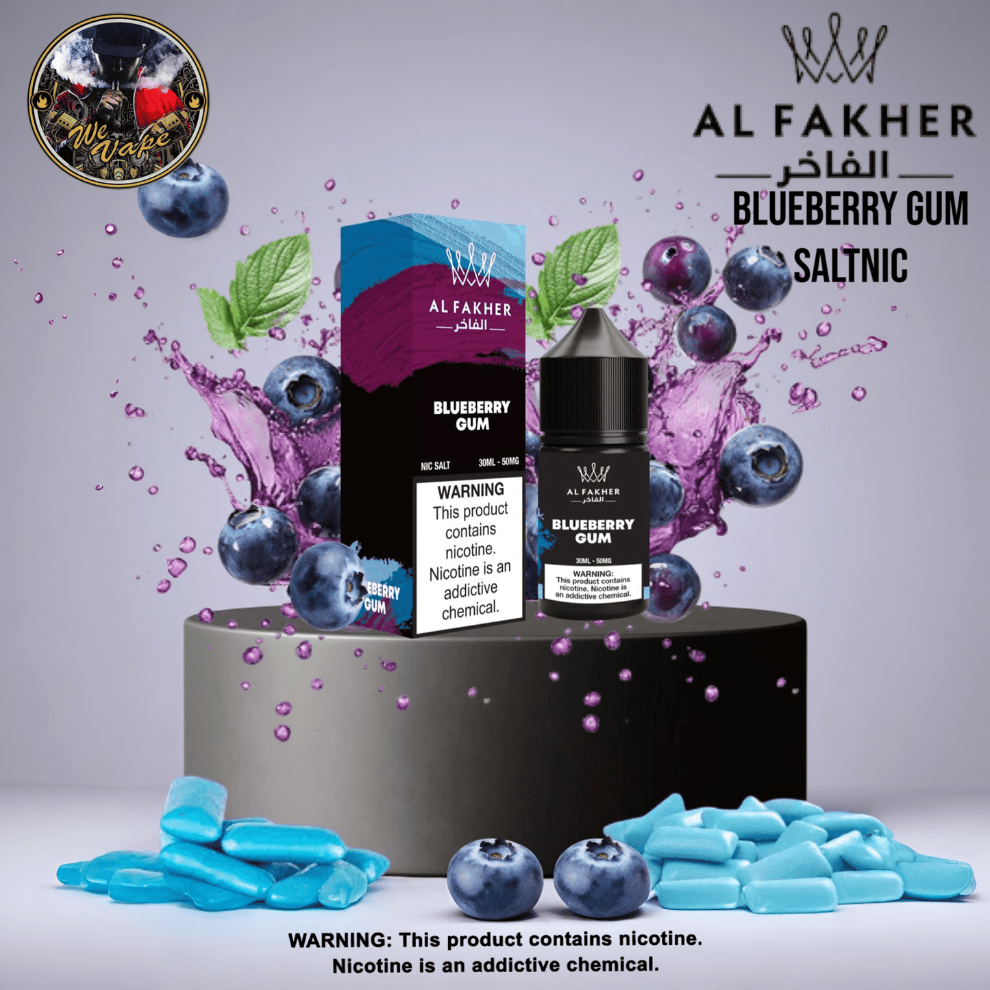 Al Fakher Blueberry Gum SaltNic 30ml E - Liquid - We Vape