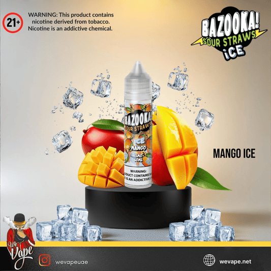 Bazooka Mango Ice 60ml E - Liquid – Sweet Tropical Mango & Cool Menthol (3mg / 12mg / 18mg) - We Vape