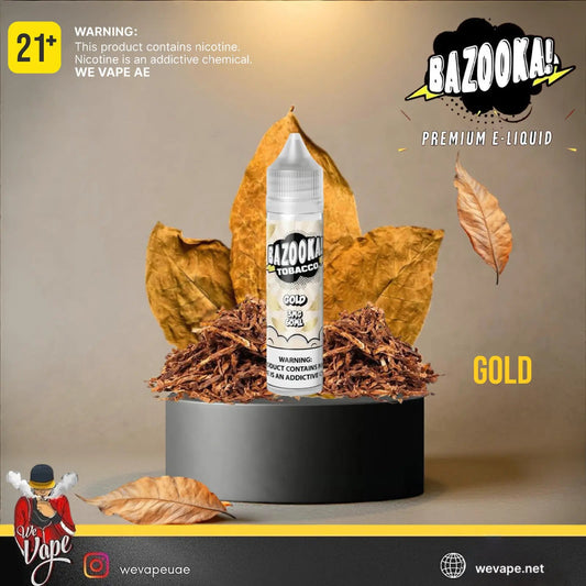 Bazooka Tobacco Gold E - Liquid – Smooth Classic Tobacco Flavor - We Vape