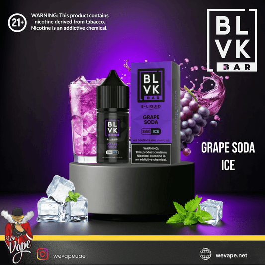 BLVK BAR Grape Soda Ice SaltNic E - Liquid – 30ML - We Vape