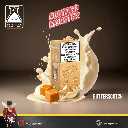 Custard Monster Butterscotch by Monster Vape Labs – 24MG Salt Nic E - Liquid | 30ML Bottle - We Vape