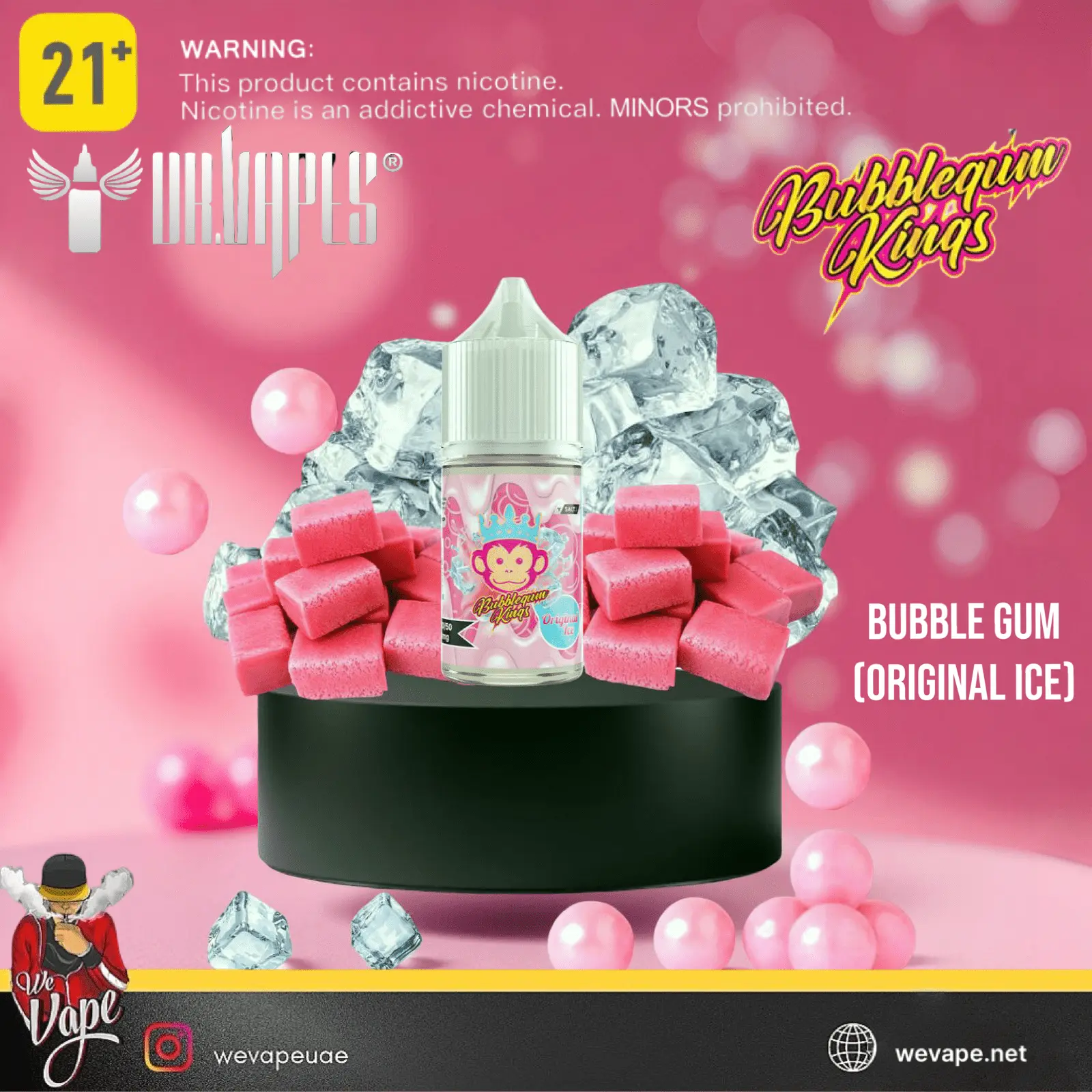 DR VAPES - Bubblegum Kings Original Ice Salt Nic 30ml - We Vape