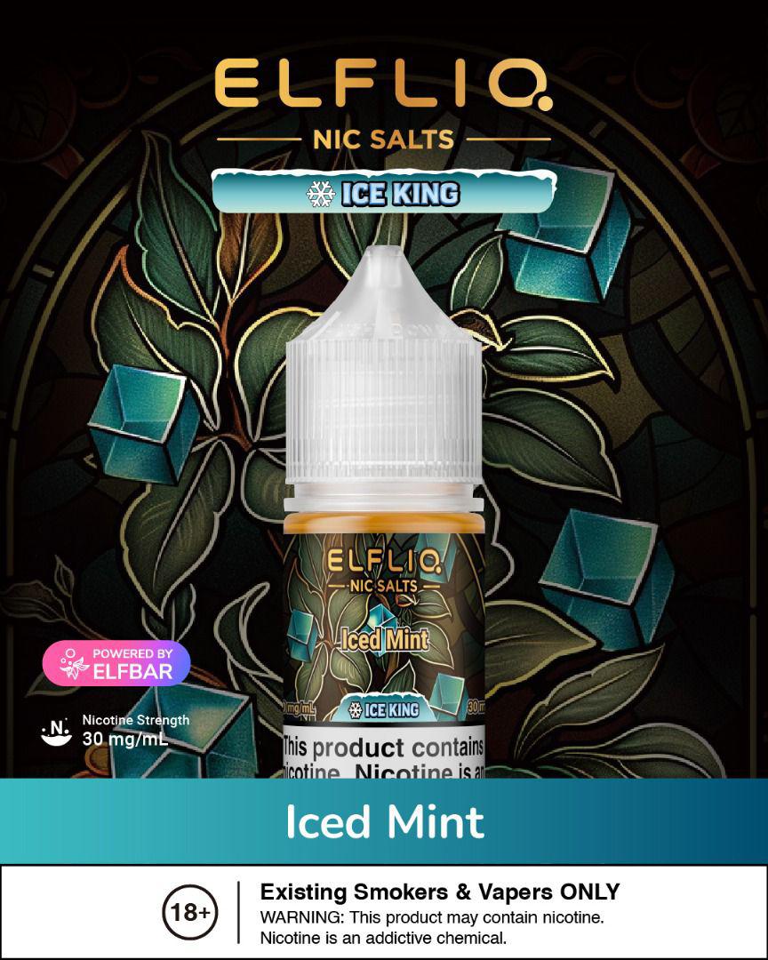 ELF LIQ Ice King Nic Salt 30ML by ELF BAR – Icy Menthol E - Liquid - We Vape