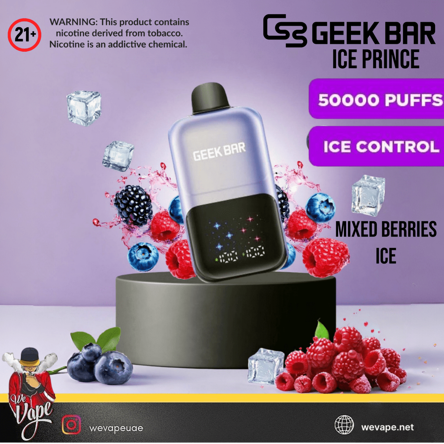 Geek Bar - Ice Prince 50000 Puffs Disposable Vape - We Vape
