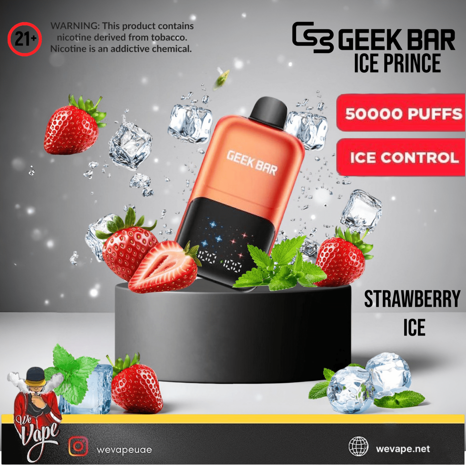 Geek Bar - Ice Prince 50000 Puffs Disposable Vape - We Vape