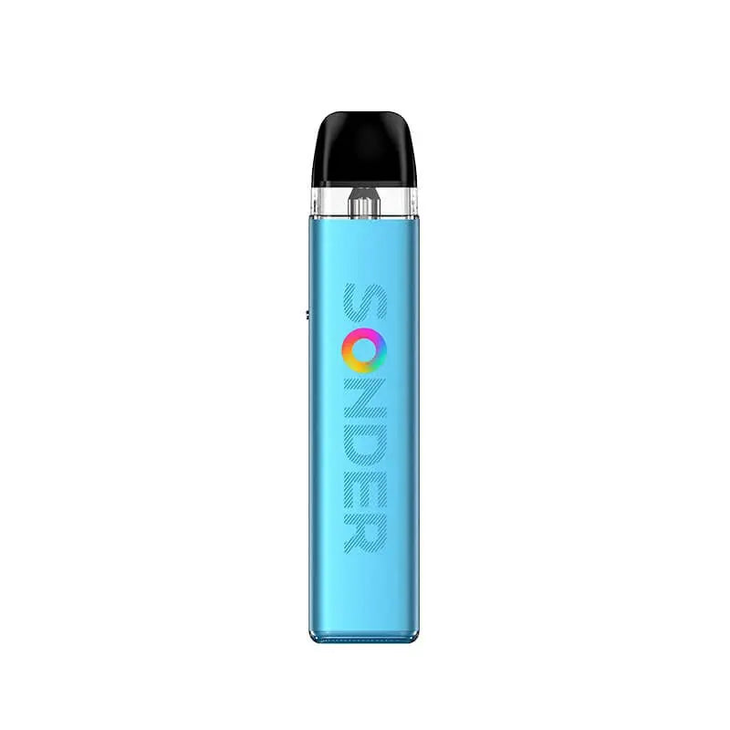 sonder q2 pod system kit in Blue color vape device with 'Sonder' branding on a white background