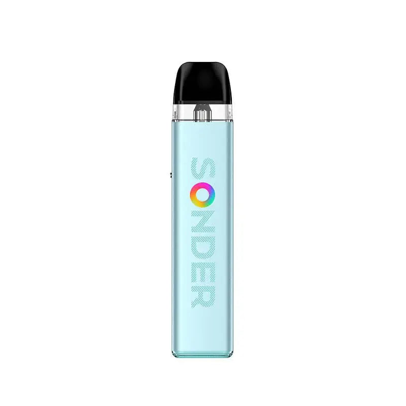 geek vape sonder q2 kit in Light blue vape device with 'Sonder' branding on a white background