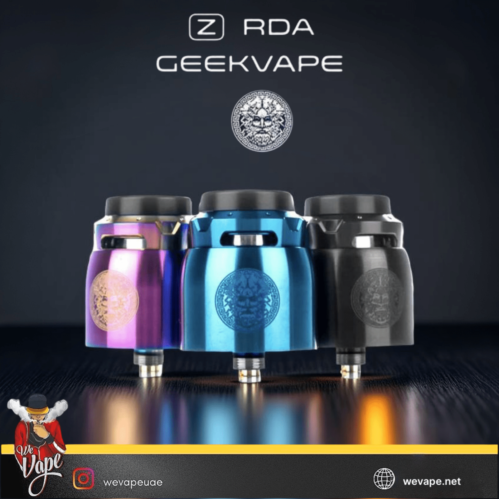 Geekvape Z (Zeus) RDA – 25mm Leakproof Dual Coil Rebuildable Dripper | Top - to - Bottom Airflow & BF Squonk Ready - We Vape
