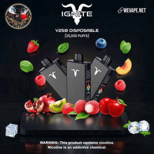 IGNITE V250 – 25,000 Puffs Disposable Vape | Ultra - High Capacity Mesh Coil Pod - We Vape