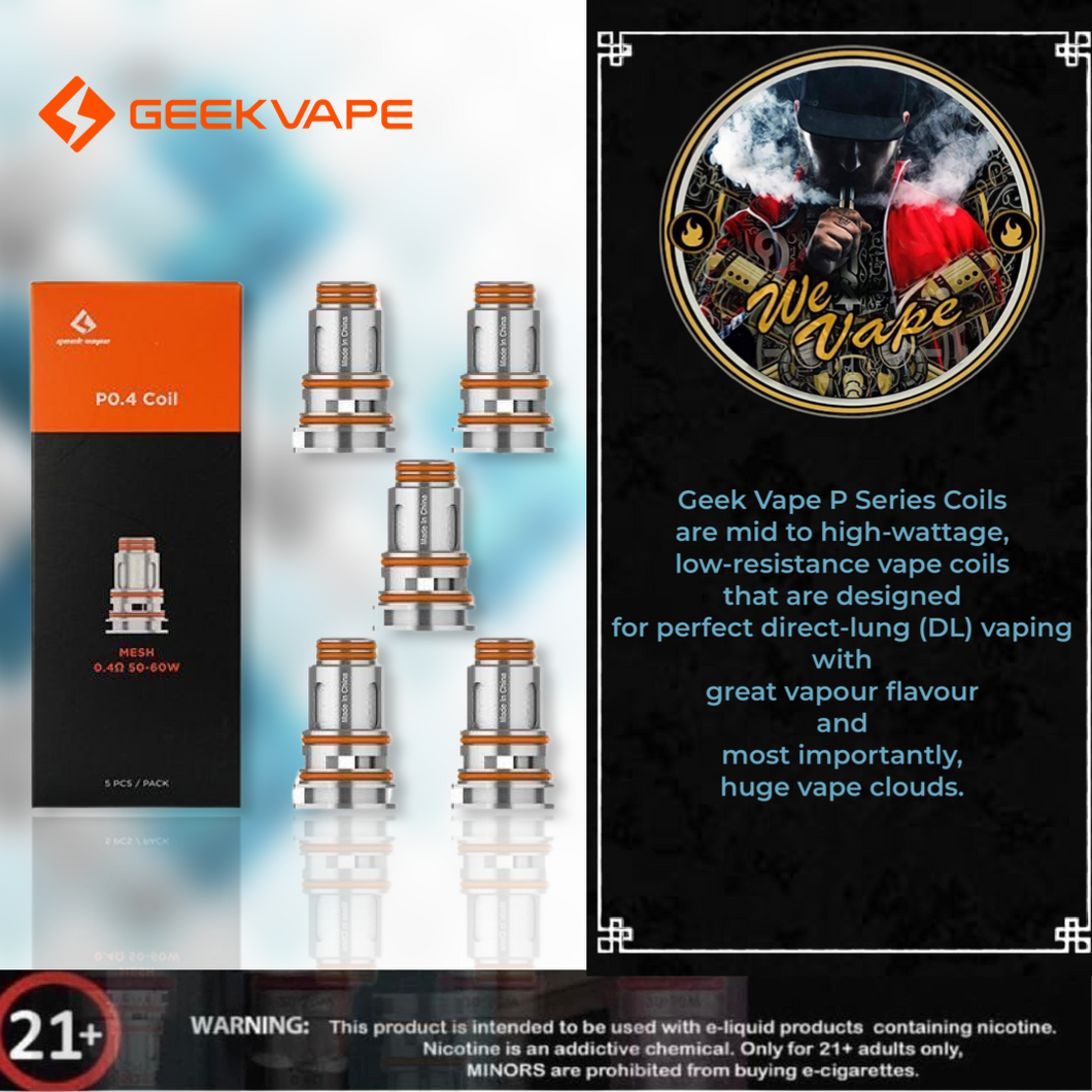 Geek Vape P Series Replacement Coils - High-performance coils for enhanced vaping experience.