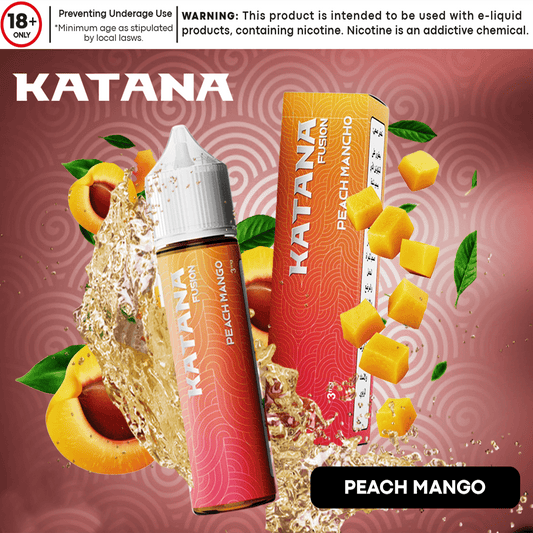 KATANA Vape Fusion Series – Peach Mango 60ml (3mg) | Tropical Sweet & Smooth E-Liquid - We Vape