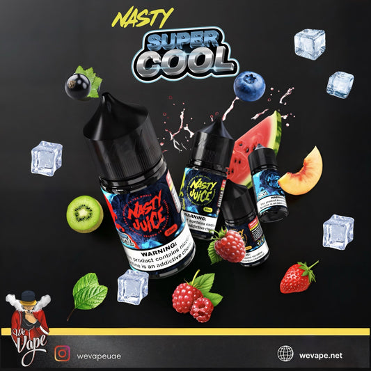 Nasty Super Cool Salt Nic – Premium Nicotine Salt E - Liquid with Icy Menthol (35MG & 50MG) - We Vape