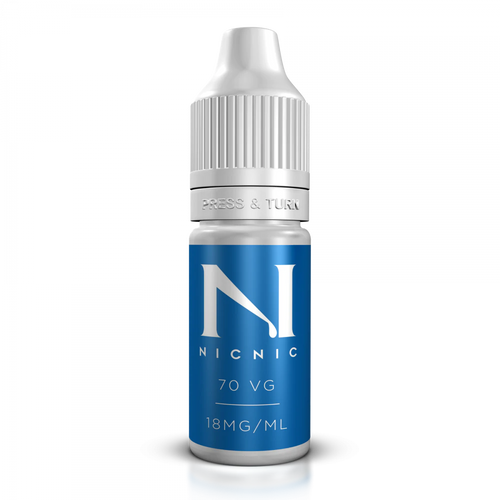 NIC NIC Nicotine Drops 18mg - 70 VG, 18mg/ml concentration. Premium nicotine solution for satisfying vaping experience.