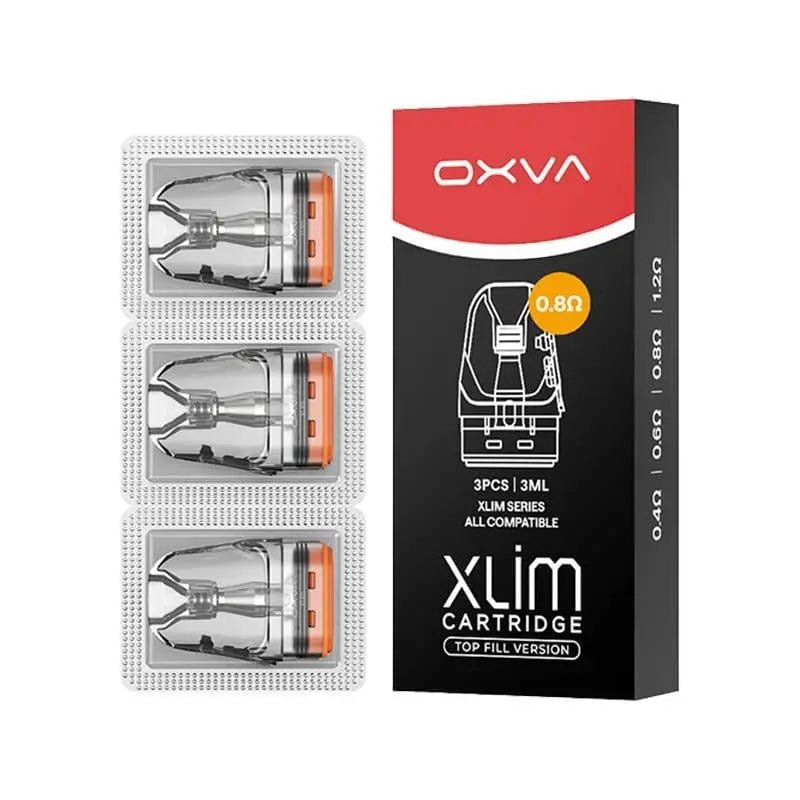 OXVA XLim cartridge packaging with three cartridges on a white background. Order now and get FREE Delivery