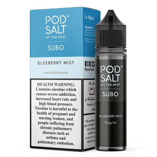 Blueberry Mist SUBO Podsalt - A delightful burst of blueberry flavor.