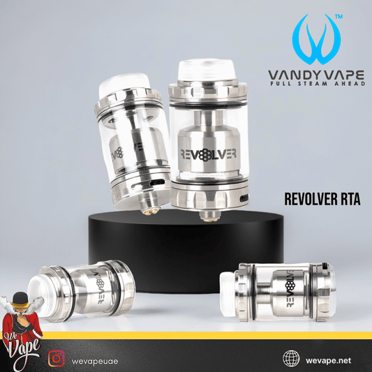 Revolver RTA by Vandy Vape – Adjustable Airflow Rebuildable Tank Atomizer (25mm, Single Coil) - We Vape