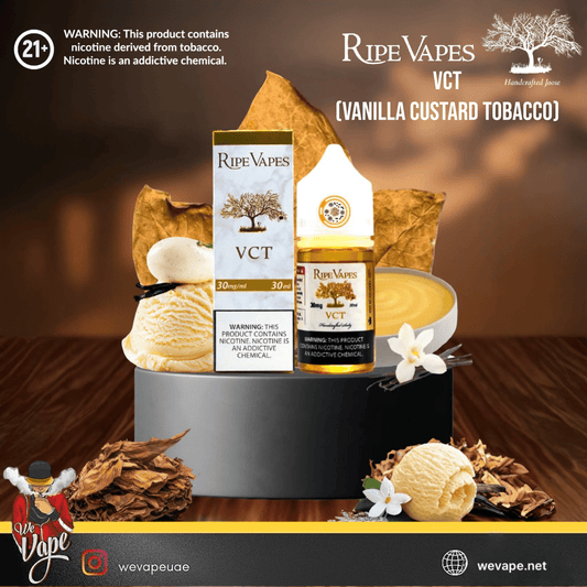 Ripe Vapes VCT (Vanilla Custard Tobacco) SaltNic (20MG/30MG/50MG) - We Vape