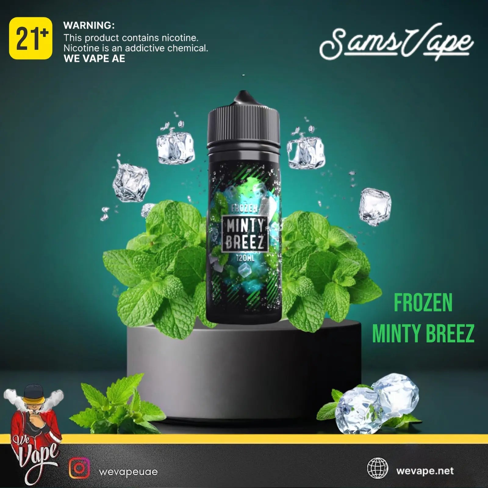 Sam’s Vape Frozen Minty Breez E - Liquid (120ML) - We Vape